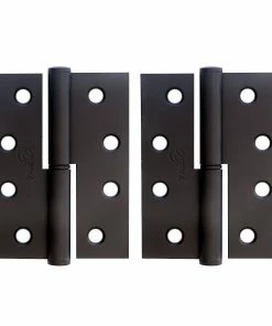 Hinges & Magnets TRIO MATT BLACK LIFT OFF HINGE (PAIR) 100MM X 75MM X 2.5MM