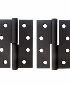 Hinges & Magnets TRIO MATT BLACK LIFT OFF HINGE (PAIR) 100MM X 75MM X 2.5MM