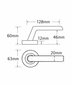 SCHLAGE GRANDE SERIES LEVER SET - STELLA Door Handles & Levers