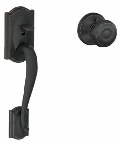 Handles & Hardware SCHLAGE CAMELOT FRONT ENTRY HANDLE AND GEORGIAN KNOB