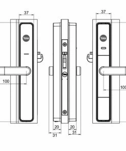 Digital Locks YALE UNITY SECURITY DOOR LOCK SILVER WITH CONNECT BRIDGE AND KEYPAD