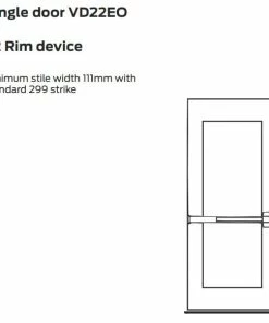 Outlet π VON DUPRIN 22 SERIES RIM EXIT DEVICE π 5 VON DUPRIN 22 SERIES RIM EXIT DEVICE