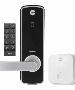 Digital Locks FIRE RATED YALE UNITY ENTRANCE LOCK SILVER WITH CONNECT BRIDGE AND KEYPAD