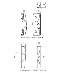 AUSTRAL YARRA VIEW SLIM SLIDING DOOR LOCK