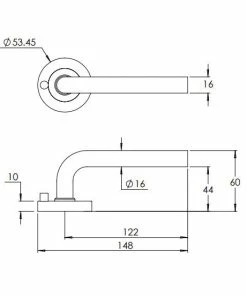 MADINOZ URBAN ROUND ROSE LEVERSET MDZ L40T