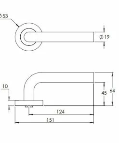 MADINOZ URBAN ROUND ROSE LEVERSET MDZ L45T