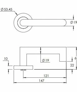 MADINOZ URBAN ROUND ROSE LEVERSET MDZ L81T