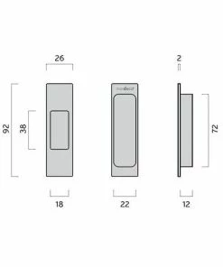 Nidus MARDECO 'M' SERIES END PULL 8001/92 Flush Pulls