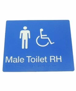 Tim The Sign Man Toilet & Shower Signage MALE DISABLED TOILET SIGN (RIGHT HAND)
