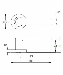 MADINOZ VISION ROUND ROSE LEVERSET MDZ888-14 Handles & Hardware