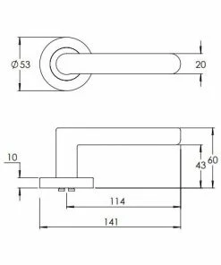 MADINOZ VISION ROUND ROSE LEVERSET MDZ888-16 Handles & Hardware