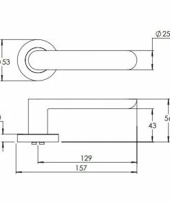 Handles & Hardware MADINOZ VISION ROUND ROSE LEVERSET MDZ888-17
