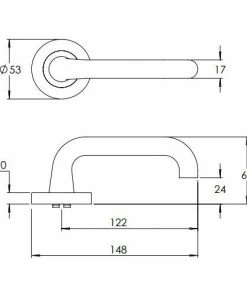 MADINOZ VISION ROUND ROSE LEVERSET MDZ888-18 Handles & Hardware