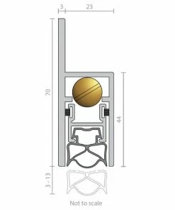 RAVEN AUTOMATIC BOTTOM DOOR SEAL RP38SI (CLEAR ANODISED) Door Seals