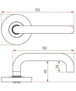 Top 10 ๐ Door Handles & Levers SABRE H01 LEVERSET ON 65MM ROSE (STAINLESS STEEL) โค๏ธ 5 Door Handles & Levers SABRE H01 LEVERSET ON 65MM ROSE (STAINLESS STEEL)