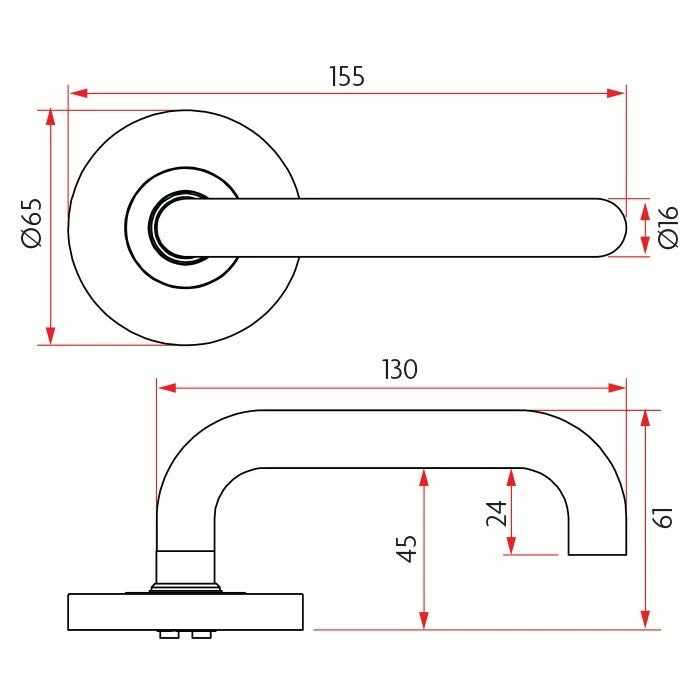 Top 10 ๐ Door Handles & Levers SABRE H01 LEVERSET ON 65MM ROSE (STAINLESS STEEL) โค๏ธ 3 Door Handles & Levers SABRE H01 LEVERSET ON 65MM ROSE (STAINLESS STEEL)