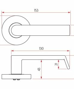SABRE S06 LEVERSET ON 65MM ROSE (STAINLESS STEEL)