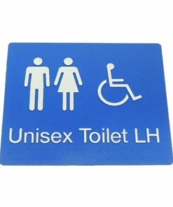 Tim The Sign Man Toilet & Shower Signage UNISEX DISABLED TOILET SIGN (LEFT HAND)