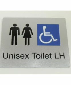 Tim The Sign Man Toilet & Shower Signage UNISEX DISABLED TOILET SIGN (LEFT HAND)